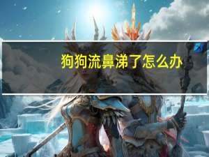 狗狗流鼻涕了怎么办