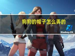 狗狗的帽子怎么弄的