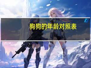 狗狗的年龄对照表