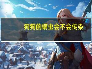 狗狗的螨虫会不会传染