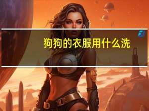 狗狗的衣服用什么洗