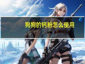 狗狗的钙粉怎么使用