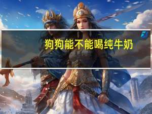 狗狗能不能喝纯牛奶