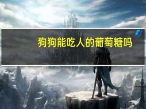 狗狗能吃人的葡萄糖吗