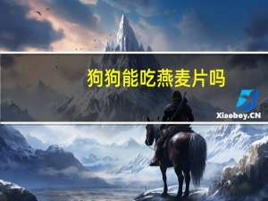 狗狗能吃燕麦片吗