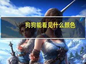 狗狗能看见什么颜色