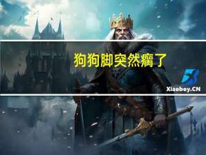 狗狗脚突然瘸了
