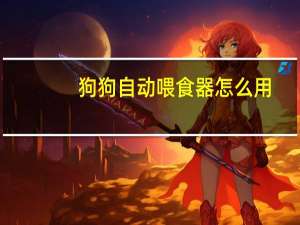 狗狗自动喂食器怎么用