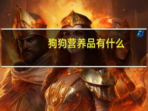 狗狗营养品有什么
