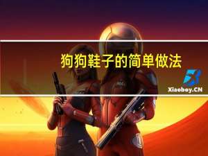 狗狗鞋子的简单做法