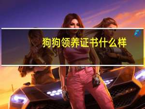 狗狗领养证书什么样