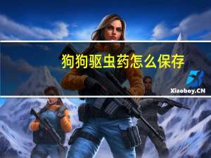 狗狗驱虫药怎么保存