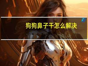 狗狗鼻子干怎么解决