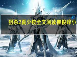 狙杀2夏少校全文阅读崔俊峰小说（狙杀：第一杀手夏少校铁血传奇简介）