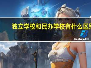 独立学校和民办学校有什么区别