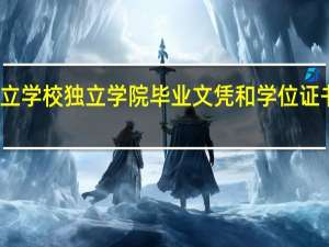 独立学校独立学院毕业文凭和学位证书如何发