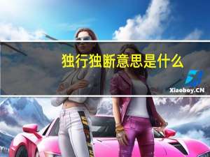 独行独断意思是什么
