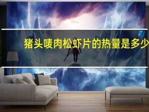猪头唛 肉松虾片的热量是多少