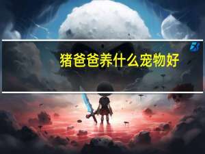 猪爸爸养什么宠物好