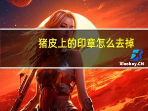 猪皮上的印章怎么去掉