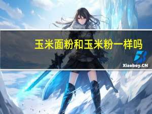 玉米面粉和玉米粉一样吗