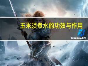 玉米须煮水的功效与作用（须元参泡水喝的功效是什么）