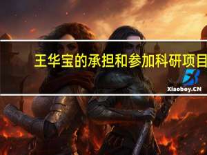 王华宝的承担和参加科研项目