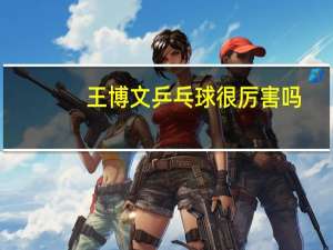 王博文乒乓球很厉害吗