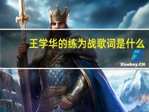 王学华的 练为战 歌词是什么（王学华的 练为战  歌词）