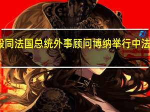 王毅同法国总统外事顾问博纳举行中法战略对话