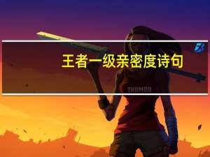 王者一级亲密度诗句