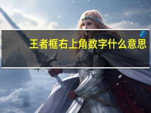 王者框右上角数字什么意思