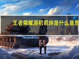 王者荣耀原初羁绊是什么意思