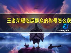 王者荣耀吃瓜群众的称号怎么获得