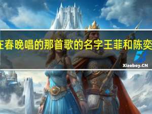 王菲在春晚唱的那首歌的名字 王菲和陈奕迅合唱的歌