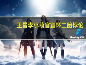 王雷李小萌官宣怀二胎悖论（王雷李小萌官宣怀二胎）
