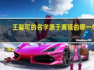 王馨可的名字源于离骚的哪一句