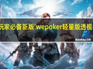 玩家必备新版‘wepoker轻量版透视挂软件(开挂提高胜率)