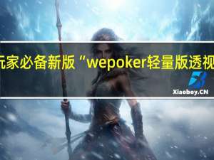 玩家必备新版“wepoker轻量版透视怎么开!详细教程”最新辅助详细教程