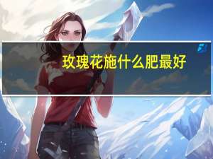 玫瑰花施什么肥最好