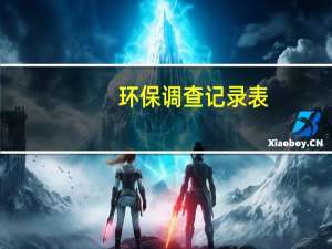环保调查记录表（环保调查记录）