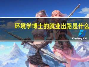 环境学博士的就业出路是什么