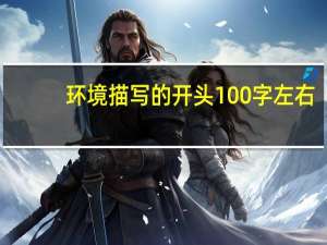 环境描写的开头100字左右（环境描写的开头）