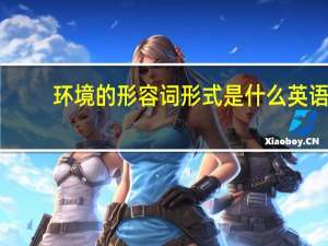 环境的形容词形式是什么英语