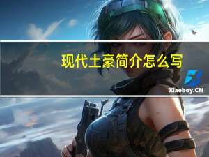 现代土豪简介怎么写（现代土豪简介）