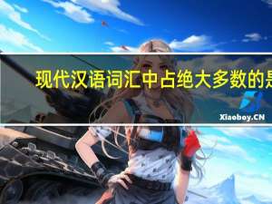 现代汉语词汇中占绝大多数的是________（五色-汉语词汇简介）