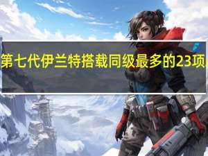 现代第七代伊兰特搭载同级最多的23项ADAS配置