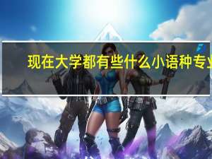 现在大学都有些什么小语种专业
