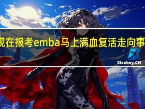 现在报考emba马上满血复活走向事业巅峰