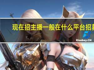 现在招主播一般在什么平台招募